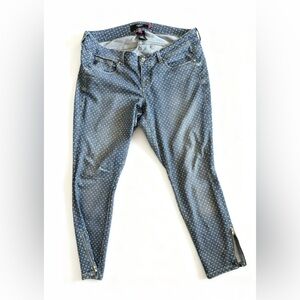 Torrid Polka Dot Skinny Jeans Size 14 Stretch Denim Ankle Zip Plus Size